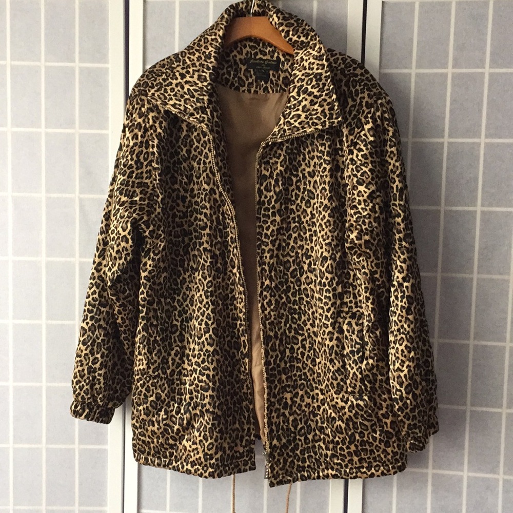 JACKETS GALORE by Farah Leopard Satin Jacket L/XL